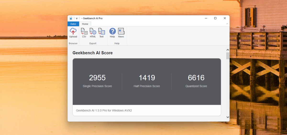 Test SAPPHIRE EDGE AI 370 - GeekbenchAI