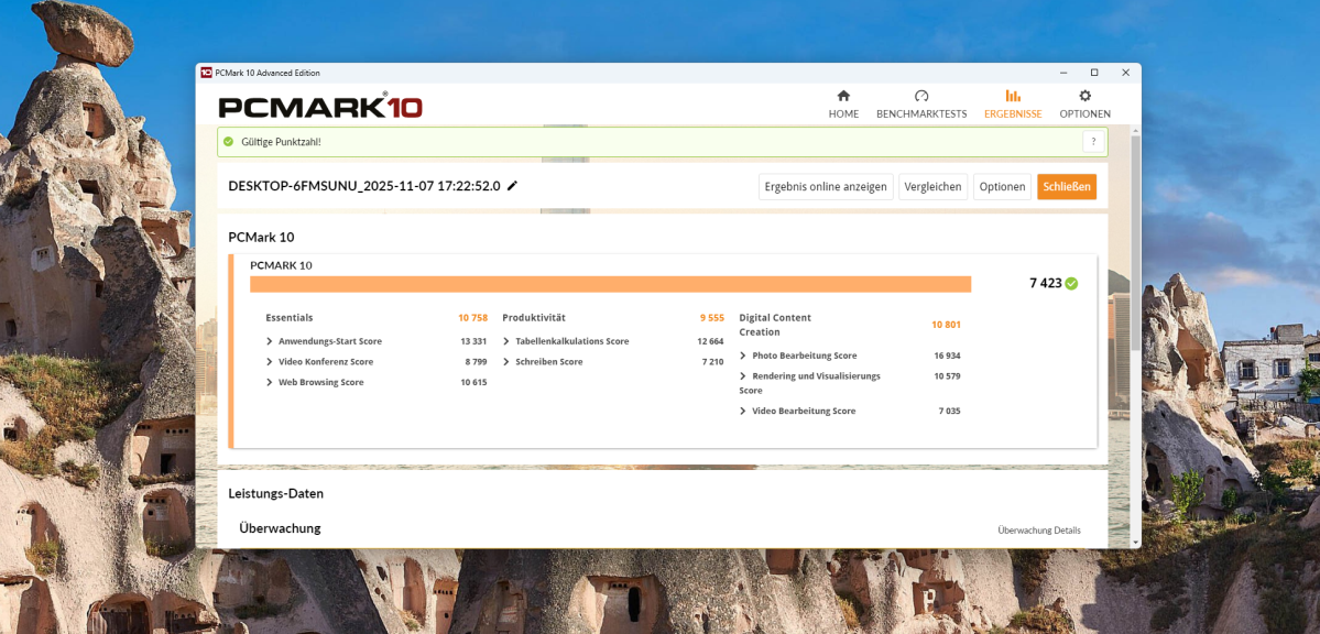 Test SAPPHIRE EDGE AI 370 - PCMark10
