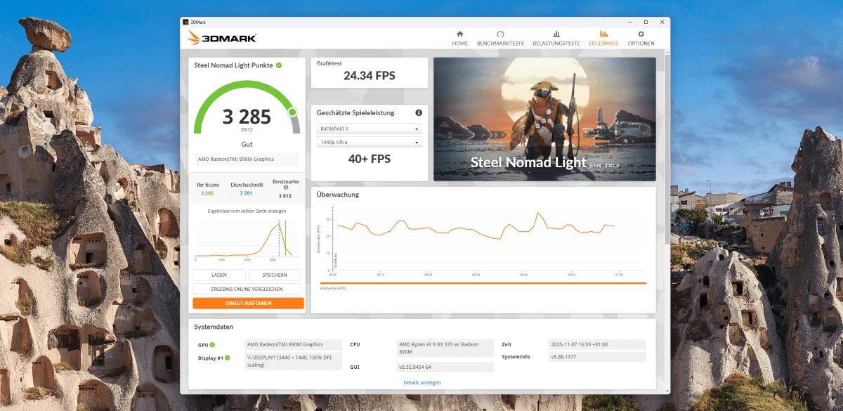 Test SAPPHIRE EDGE AI 370 Benchmarks