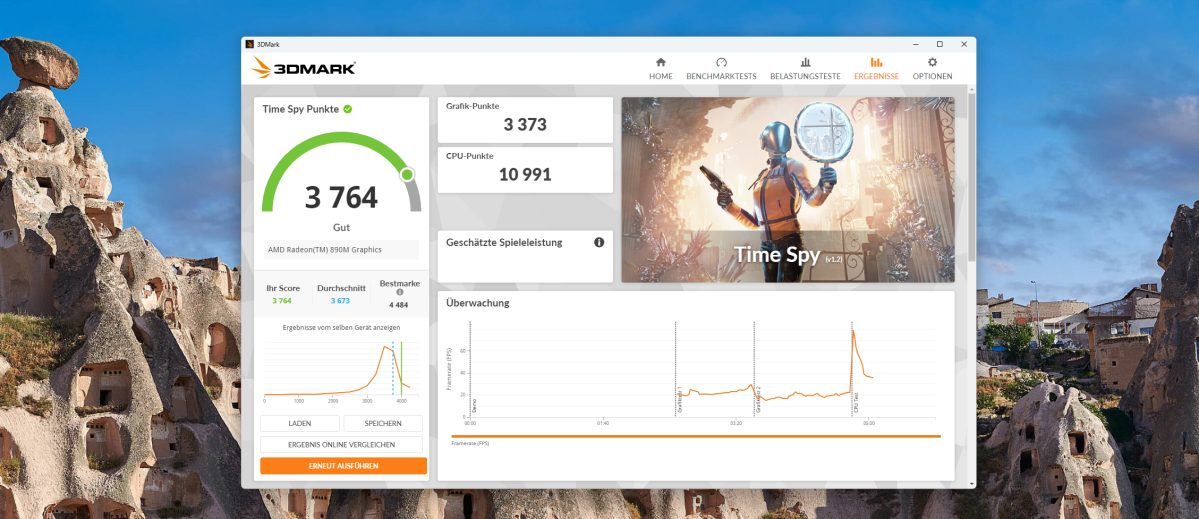 Test SAPPHIRE EDGE AI 370 - Timespy