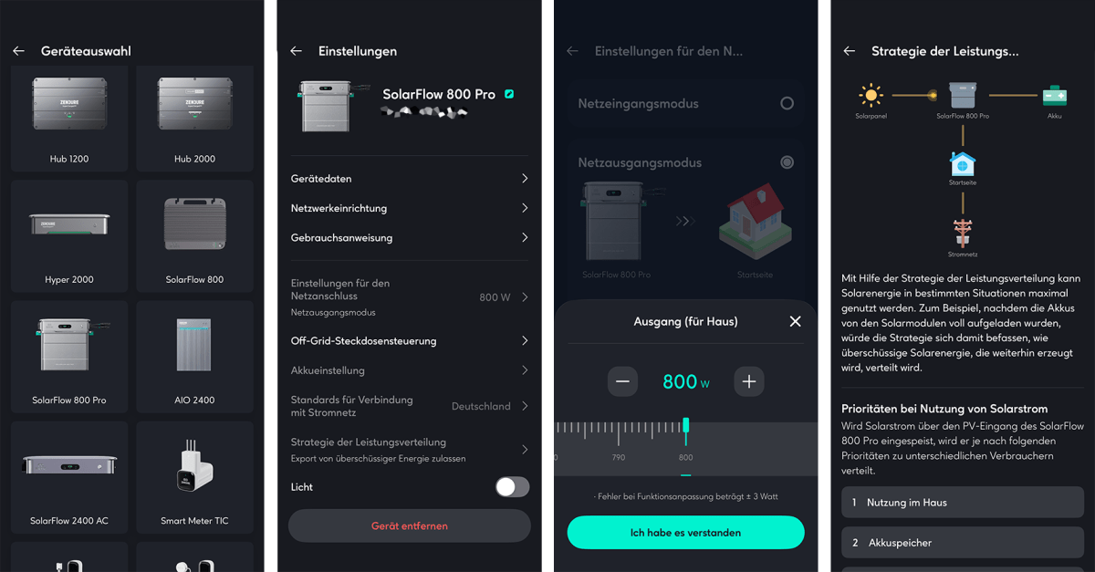 Test Zendure SolarFlow 800 Pro - App1