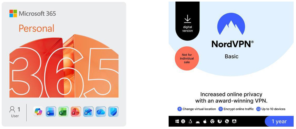 Microsoft 365 + NordVPN Basic box art (trimmed)