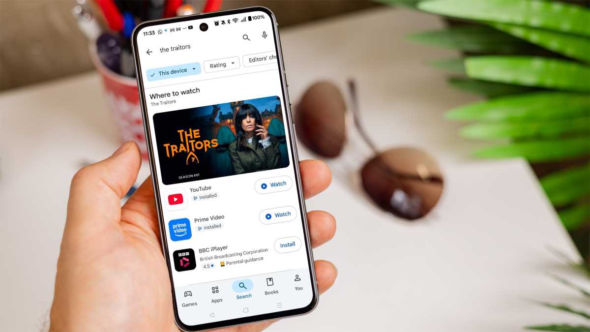 Google Play Store - 'Where to watch' The Traitors