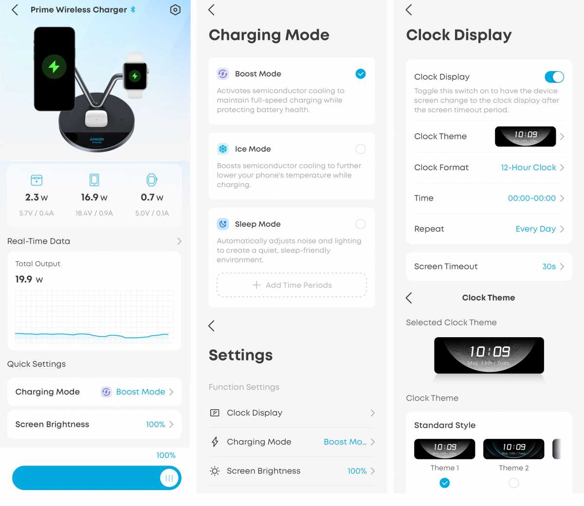 Cargador inalámbrico 3 en 1 con aplicación Anker Prime