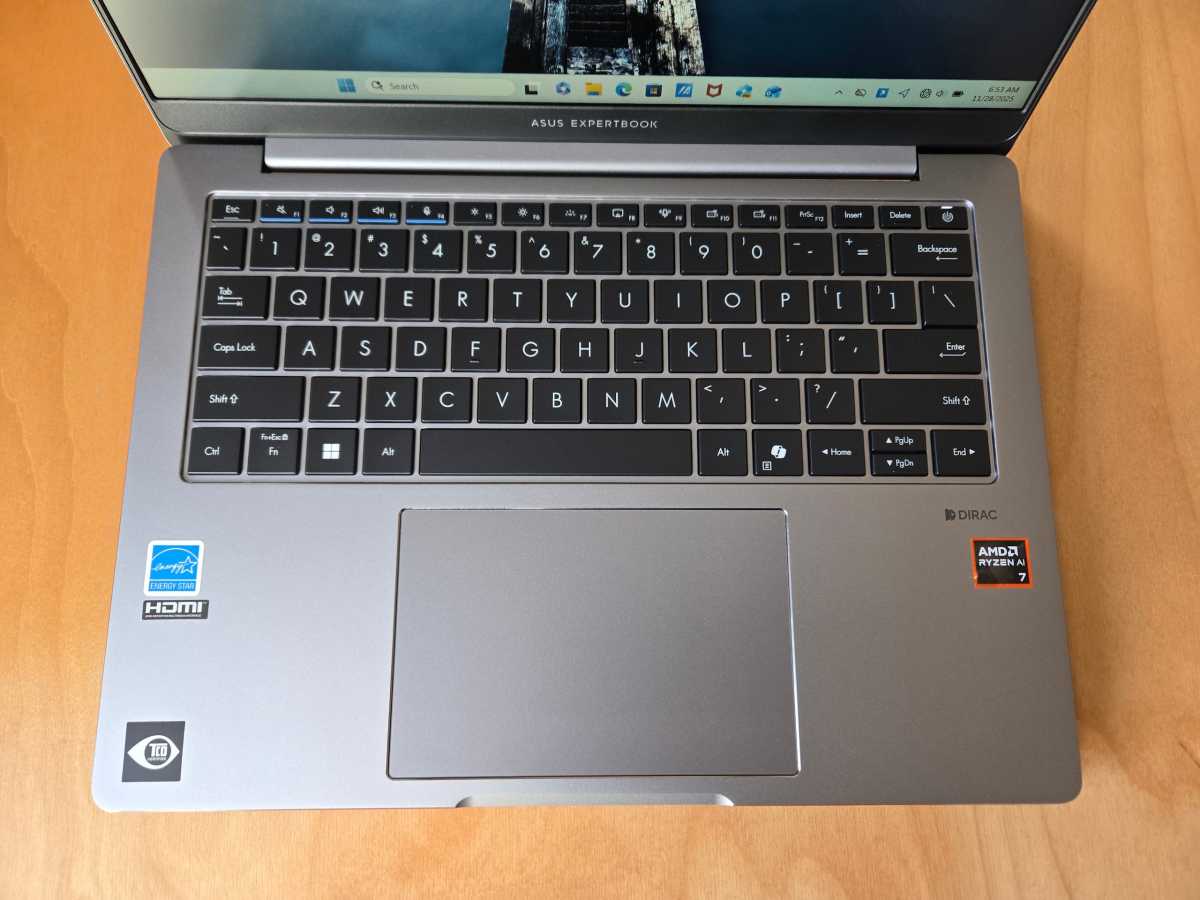 Asus ExpertBook P3 keyboard