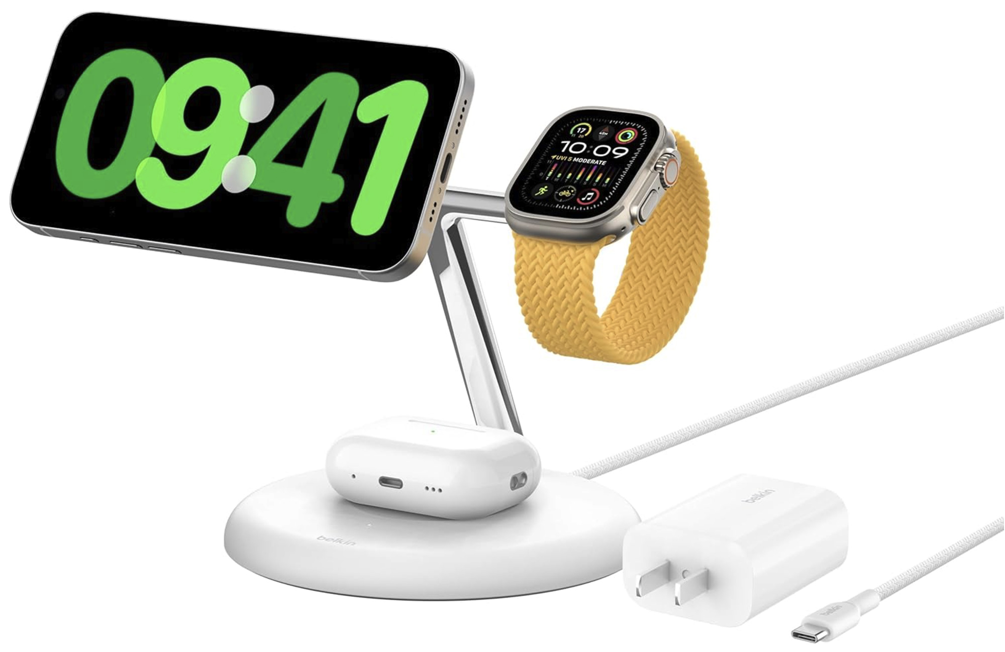 BoostCharge Pro 3-in-1 Magnetic Wireless Charging Stand – Elegant 15W 3-in-1 magnetic stand