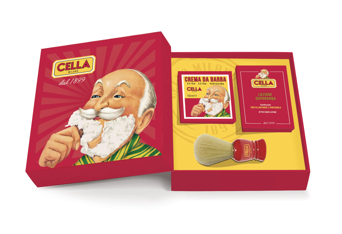 Cella Shaving Kit with cream, aftershave and brush
