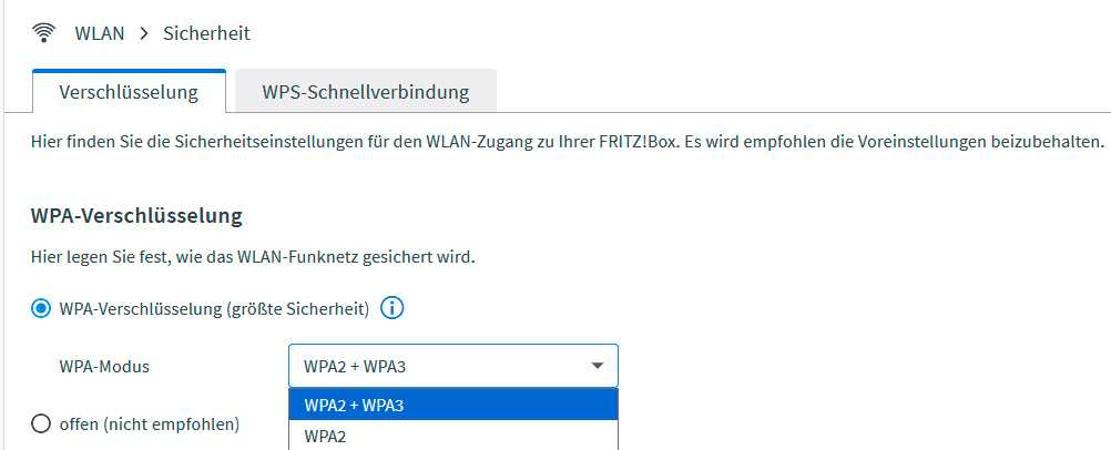 WLAN Verschlüsselung