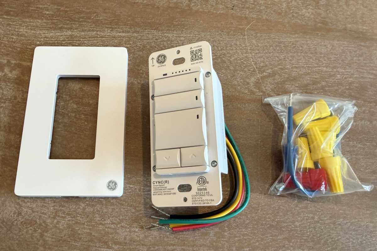 GE Cync Keypad Dimmer out of the box