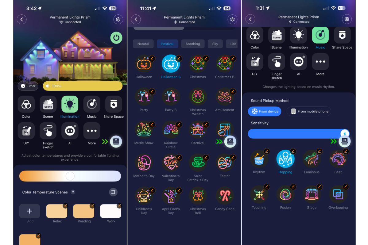 Govee Prism app screenshots