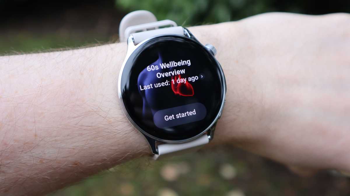 The 60s Wellbeing Overview on the OnePlus Watch Lite