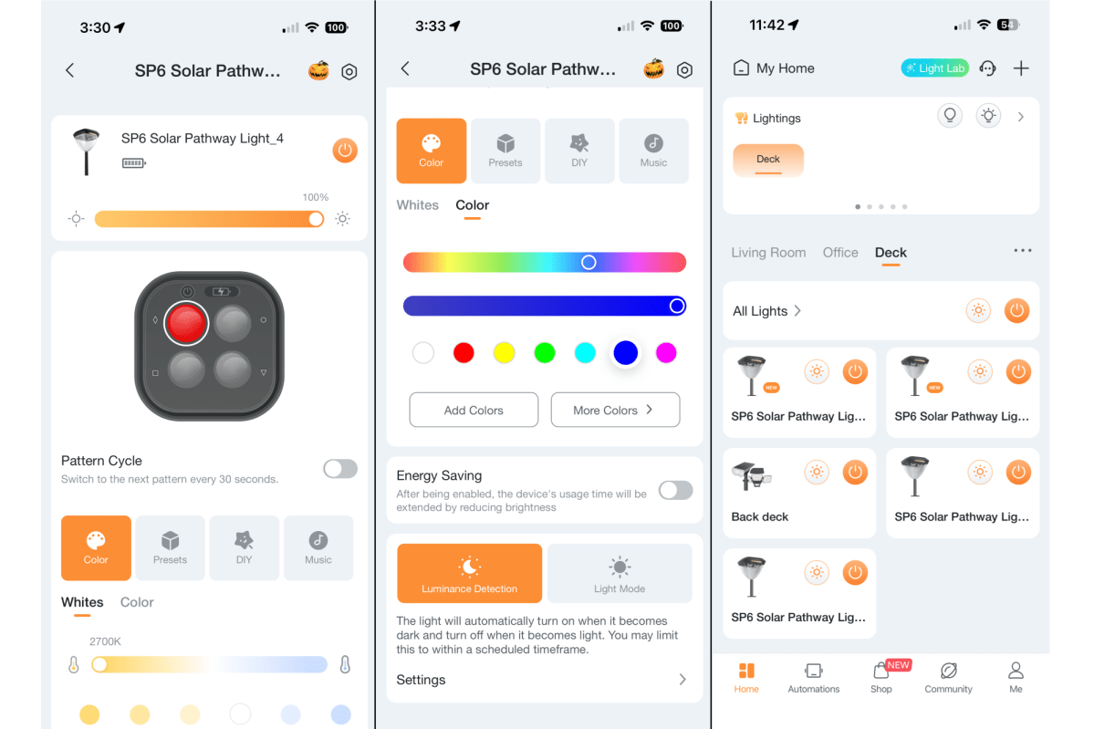 Linkind Solar Pathlights SP6 app screenshots