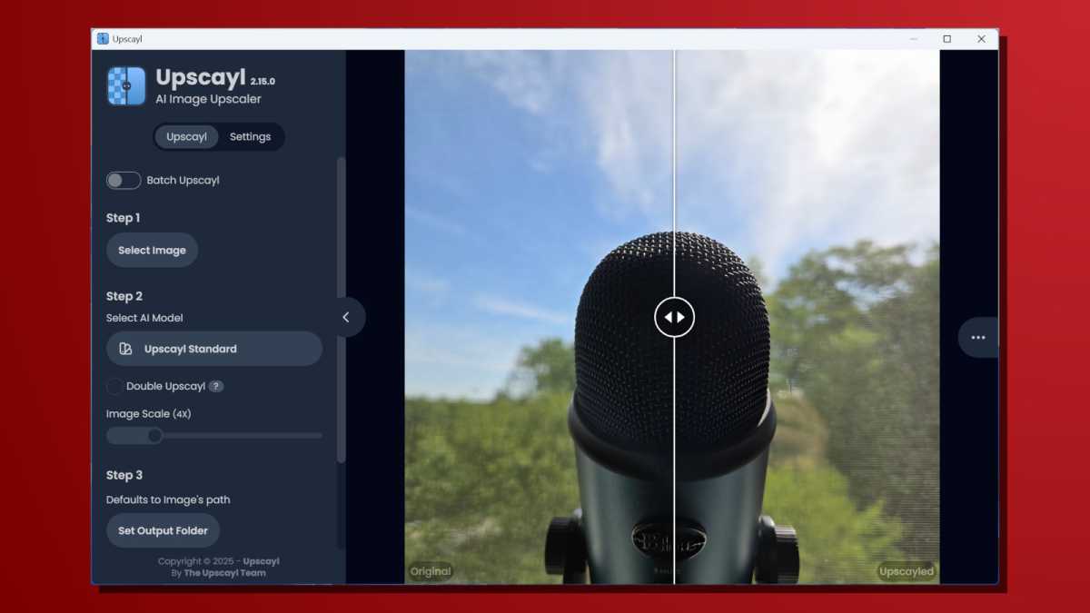Local AI tools Upscayl