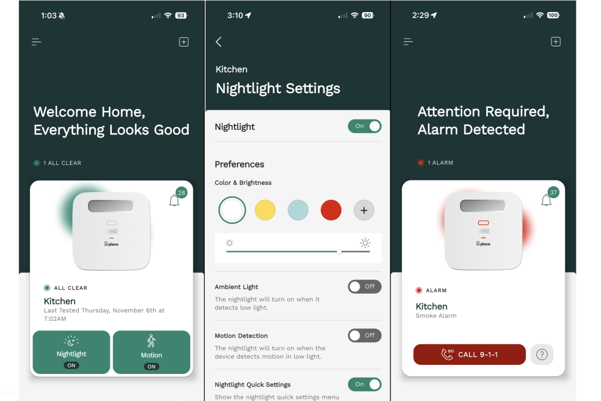 Post screenshots of your smart smoke detector app