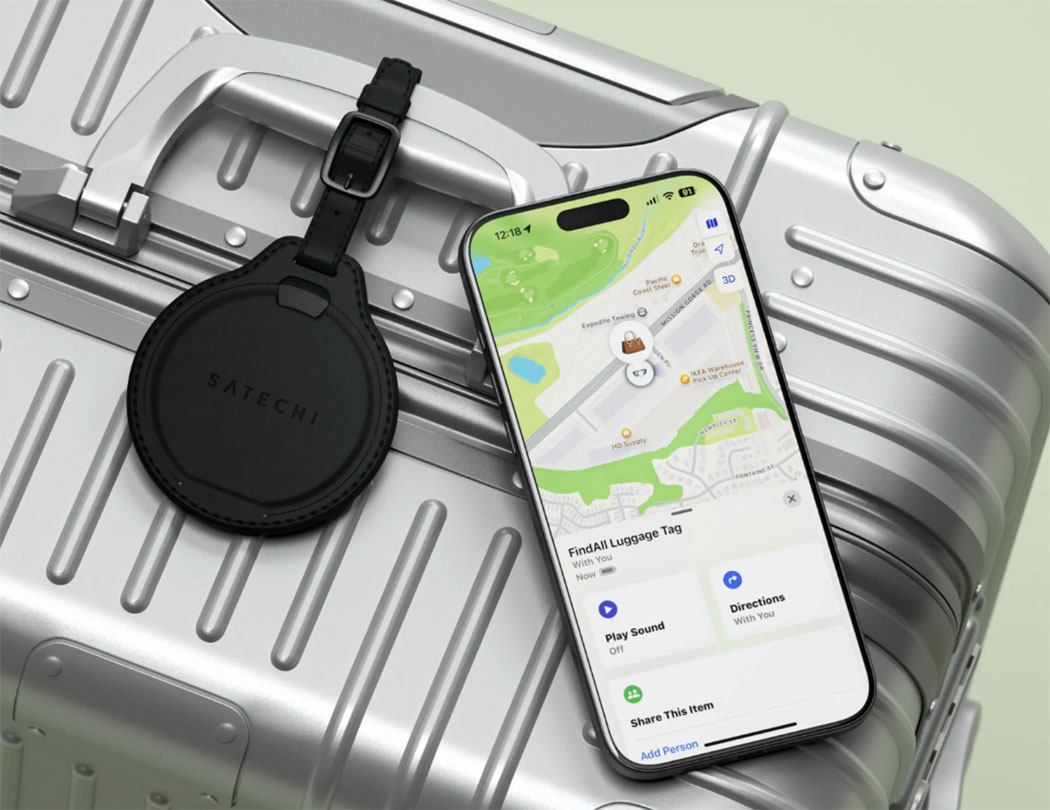 Satechi Vegan-Leather FindAll Luggage Tag