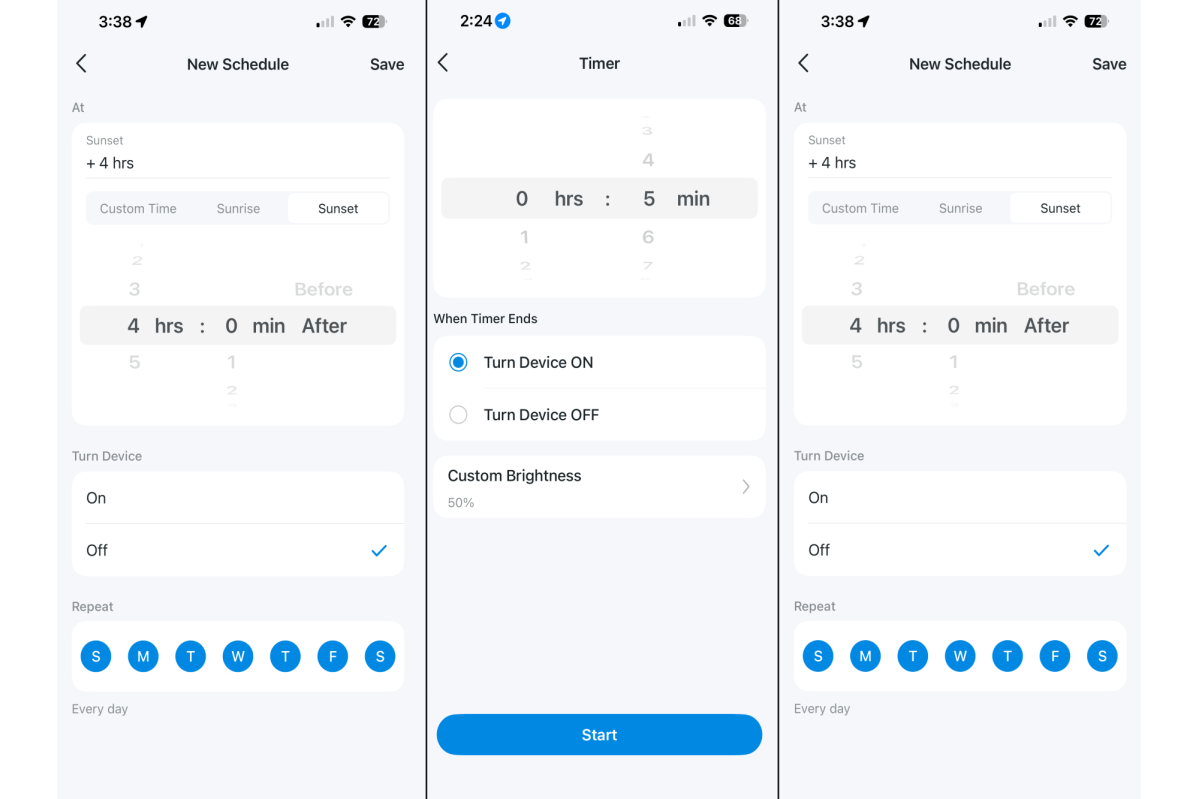 Tapo S505D app screenshots