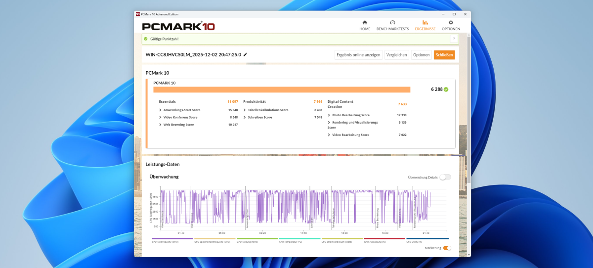 Test Acemagic M1 pcmark10