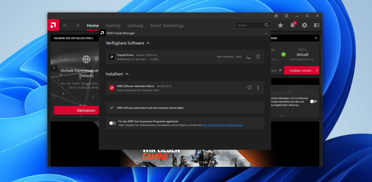 Test Alliwava H90 Pro - AMD-Treiber