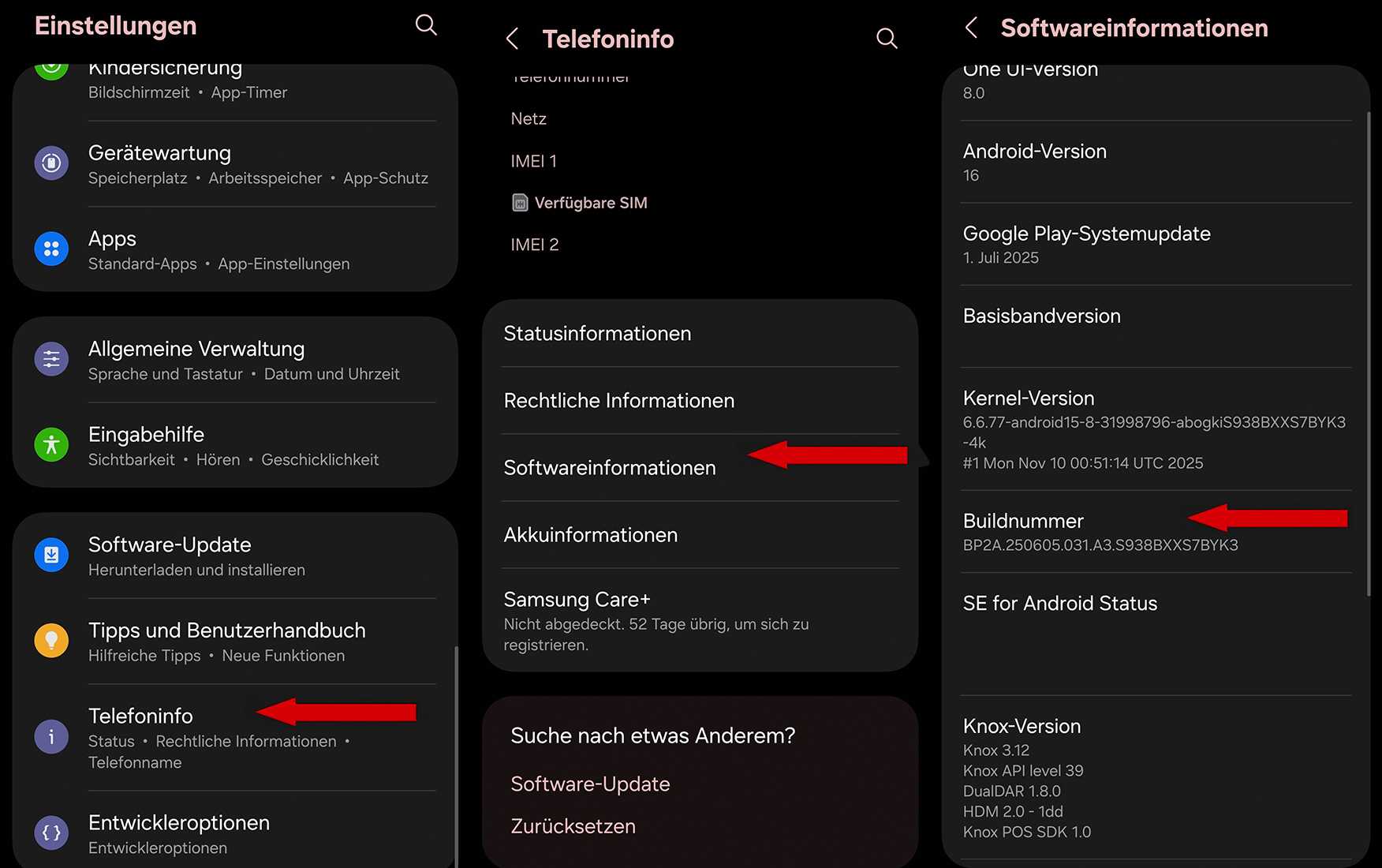 Android Entwicklermenü