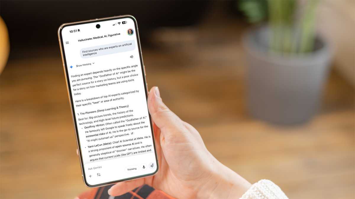 Google Gemini prompt on an Android phone