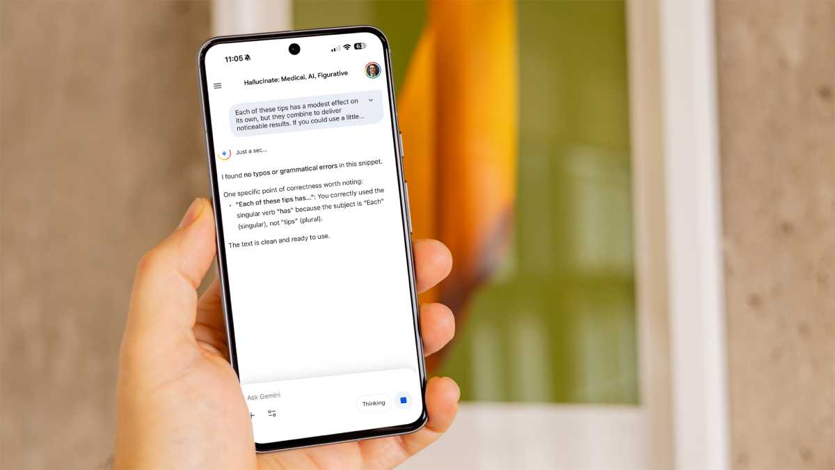 Google Gemini prompt on an Android phone