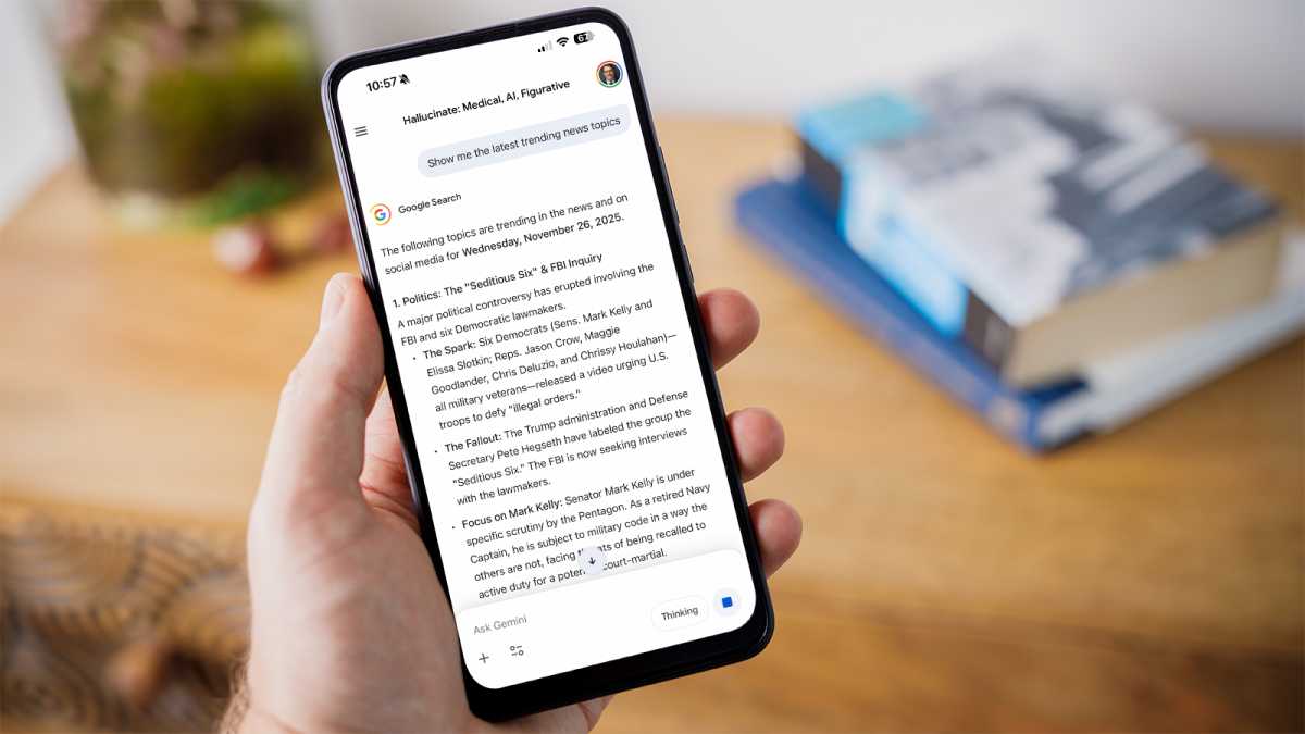 Google Gemini prompt on an Android phone