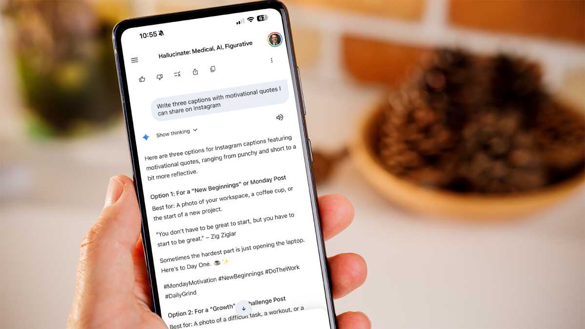 Google Gemini prompt on an Android phone