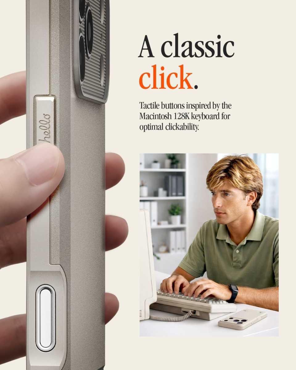 Spigen Classic LS Macintosh iPhone case power button