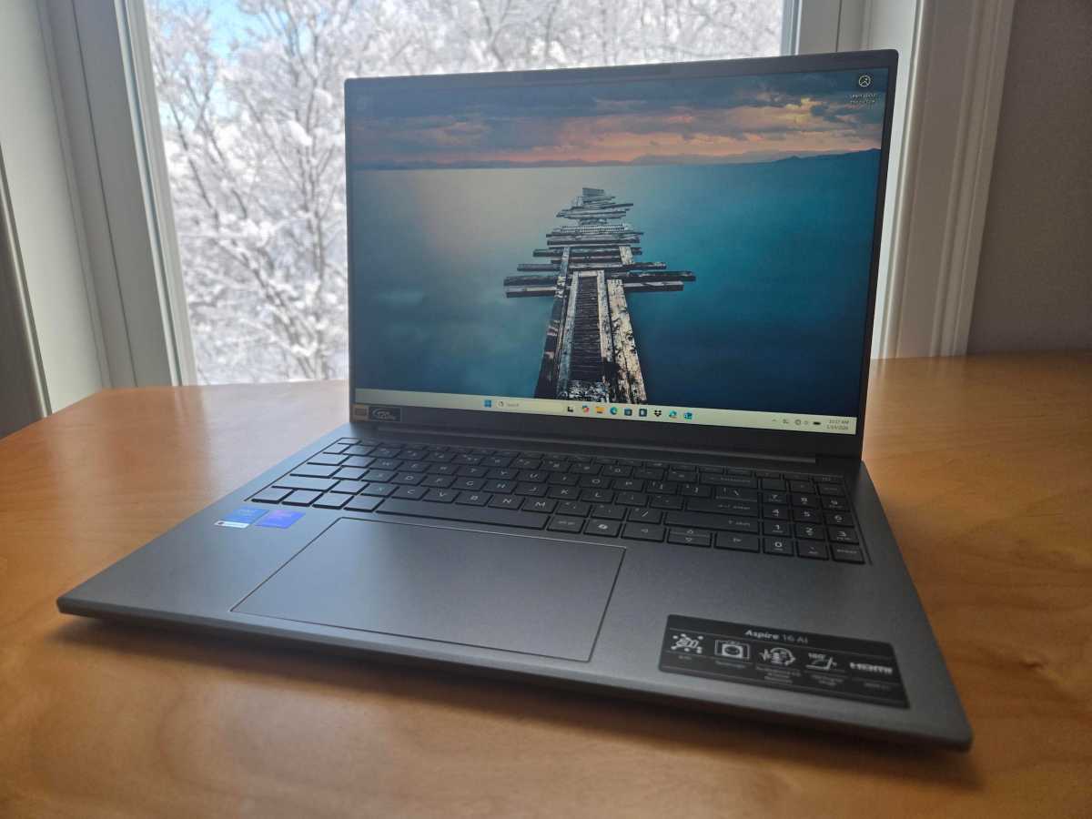 Acer Aspire 16 AI angled