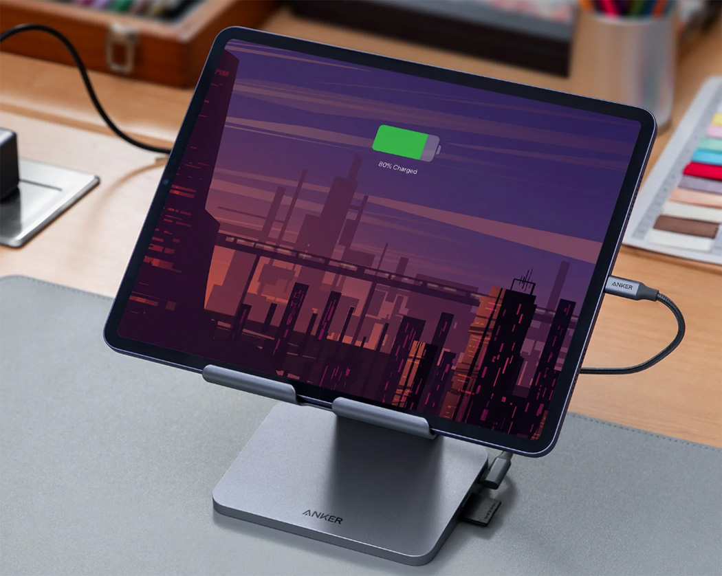 Anker 551 USB-C Hub 8-in-1 Tablet Stand – Best stand/dock for iPad