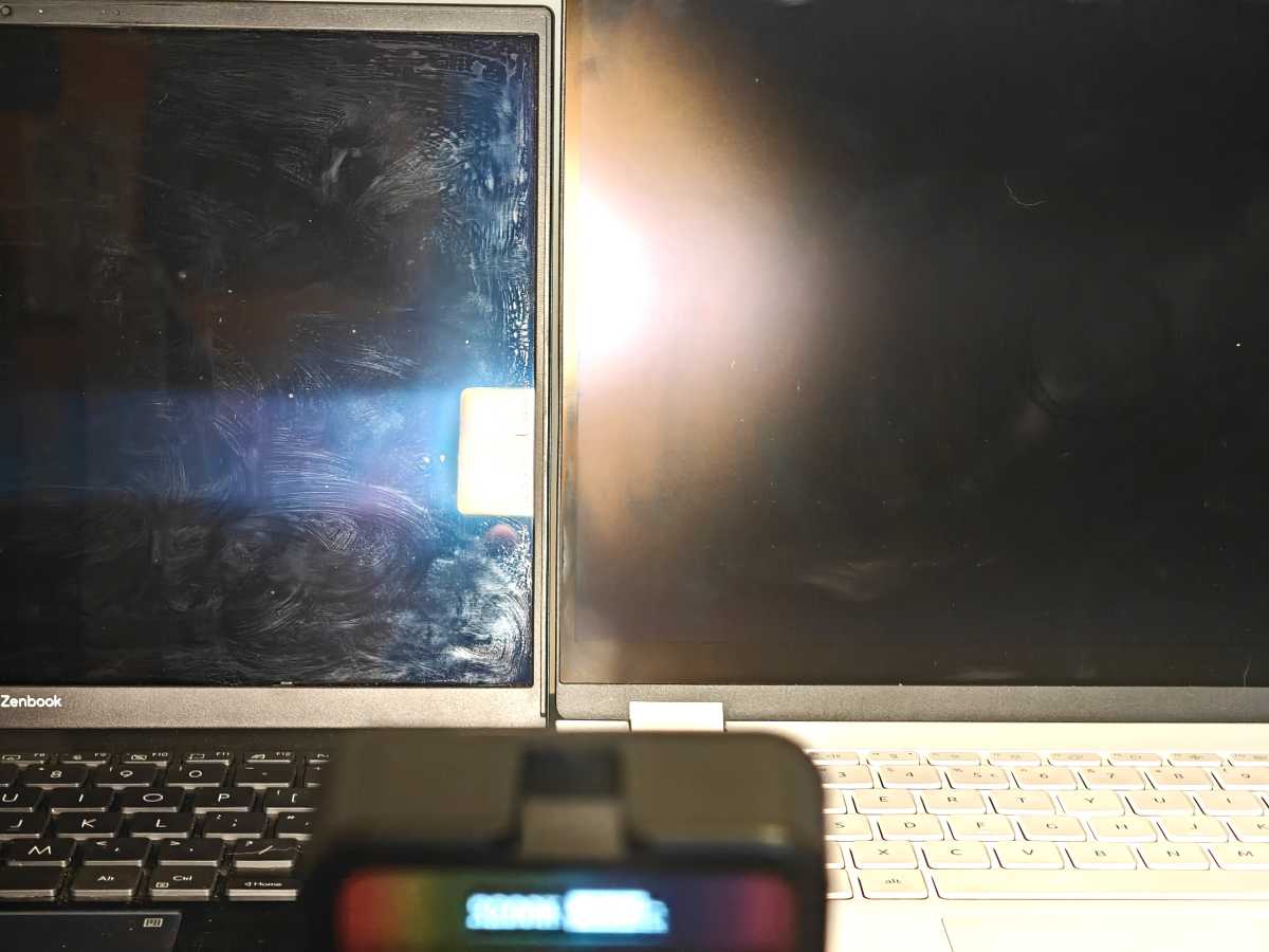 Asus Glossy OLED versus Acer Gorilla Matte Pro displays off