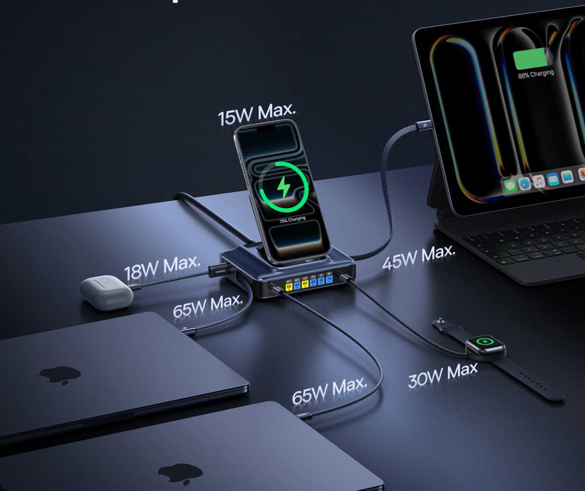 Baseus Nomos Charging Station 245W Power Allocations