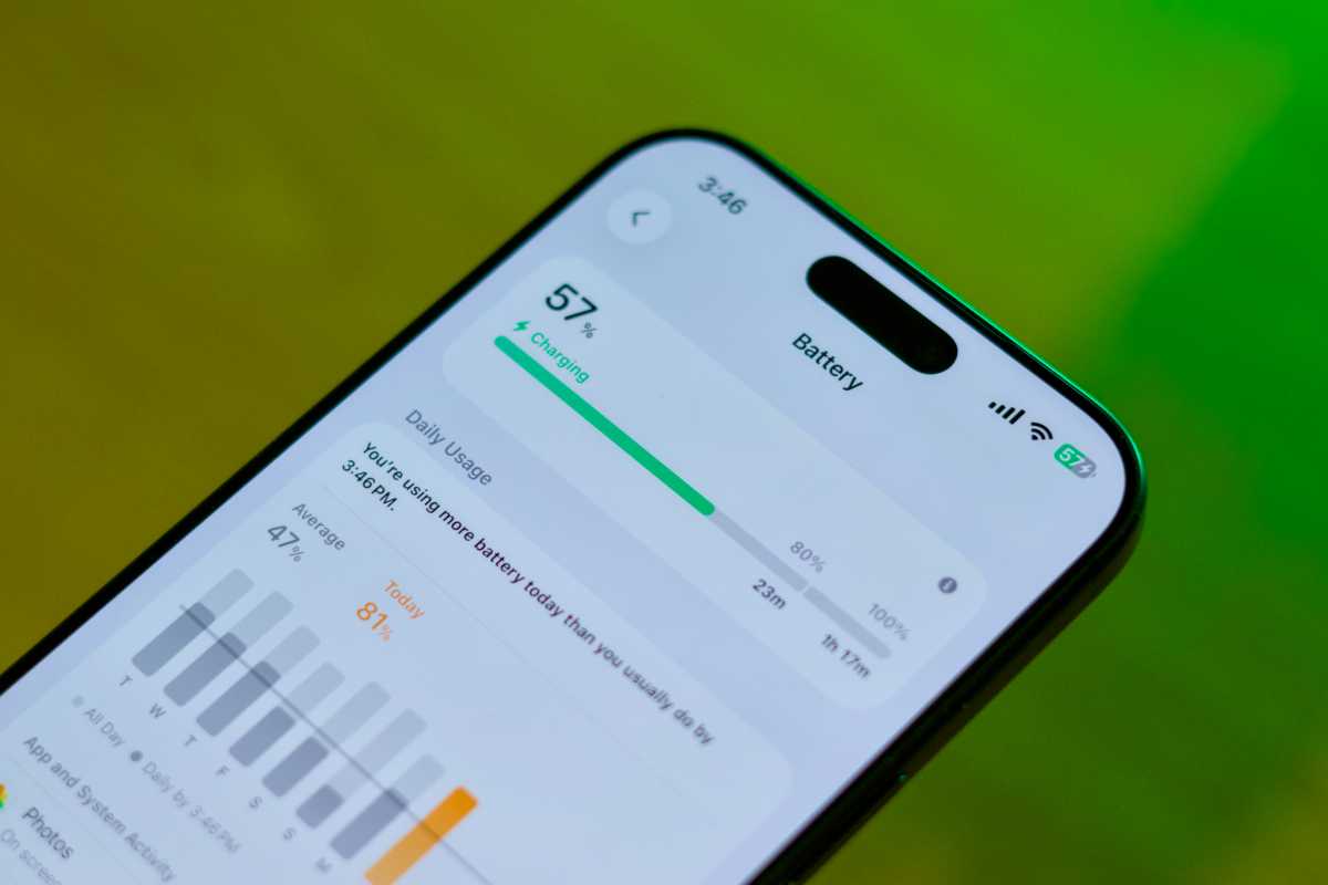 Uso de la batería en iOS