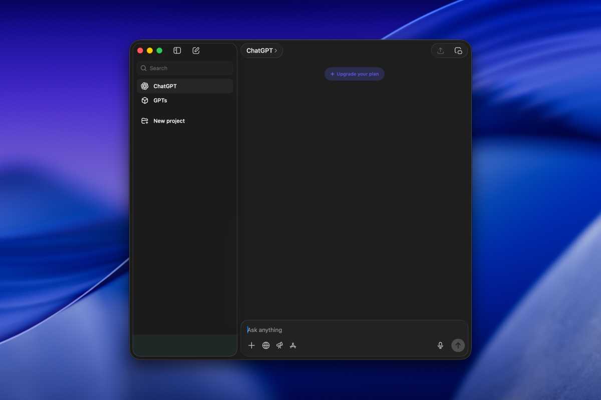 ChatGPT Mac App example
