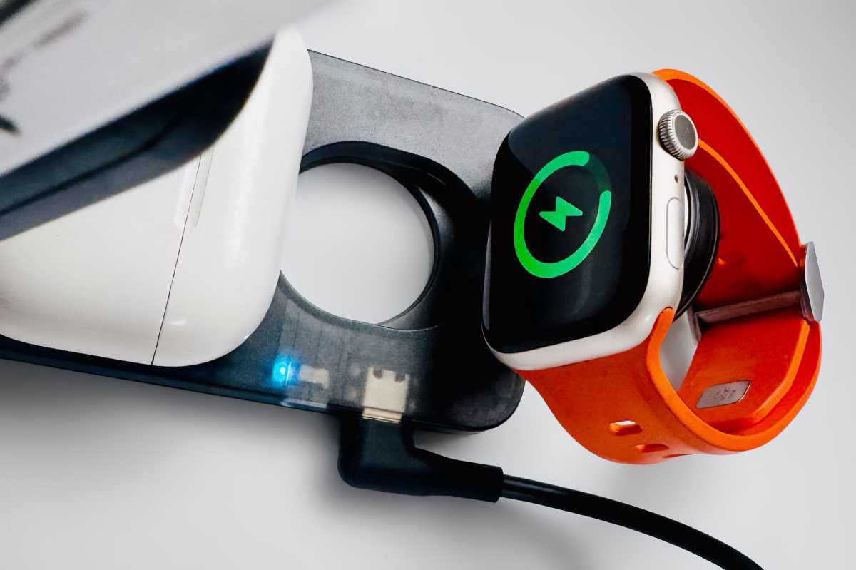 ESR CryoBoost Estación de carga magnética plegable 3 en 1 Reloj AirPods de 25 W