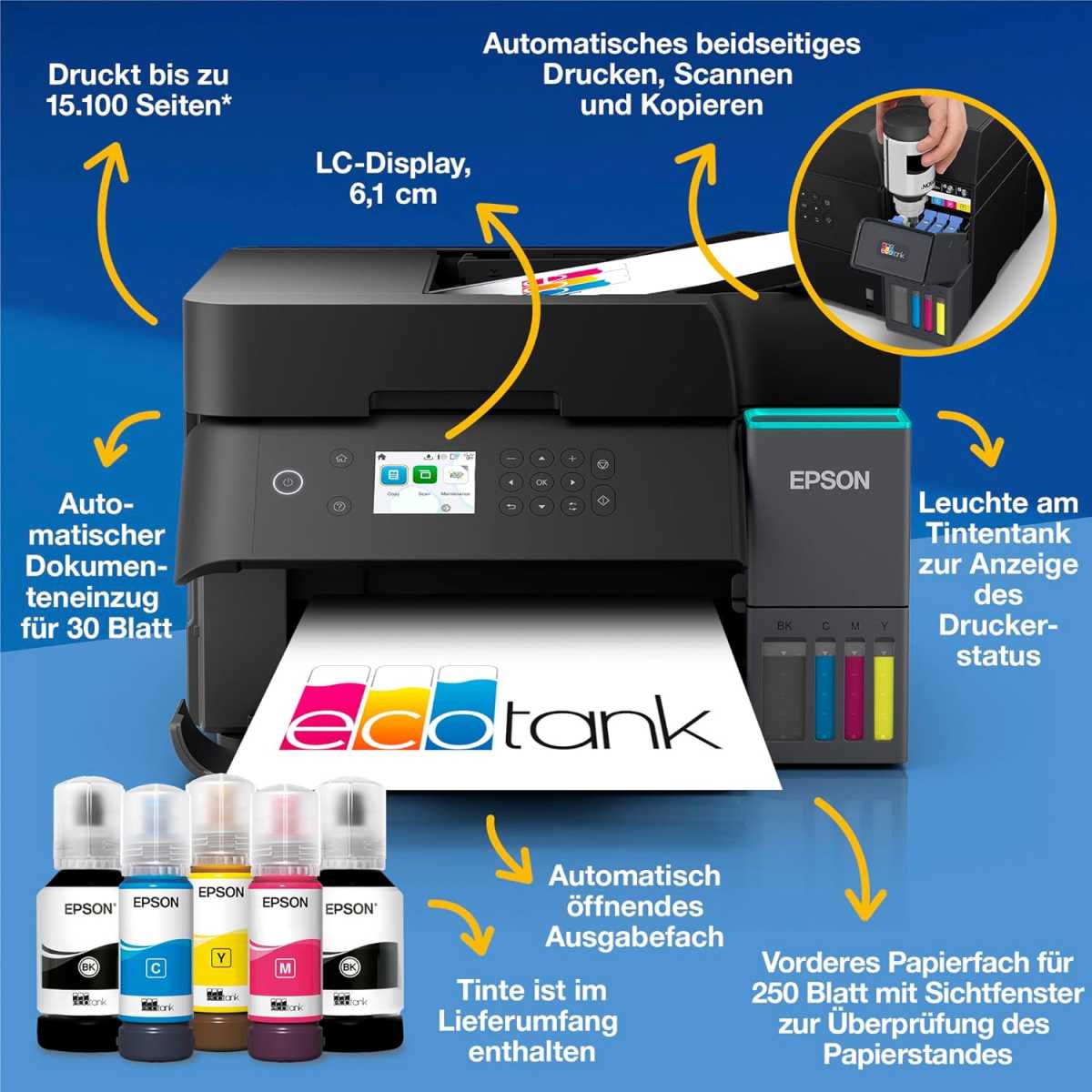Nur 3 Euro über dem Allzeit-Tief: Epson Ecotank ET-3950 fällt auf 320,60 Euro