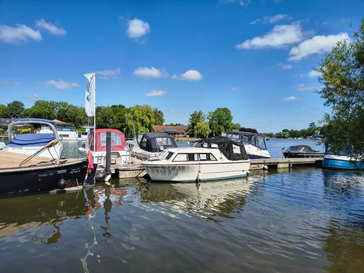 Small boats at a marina