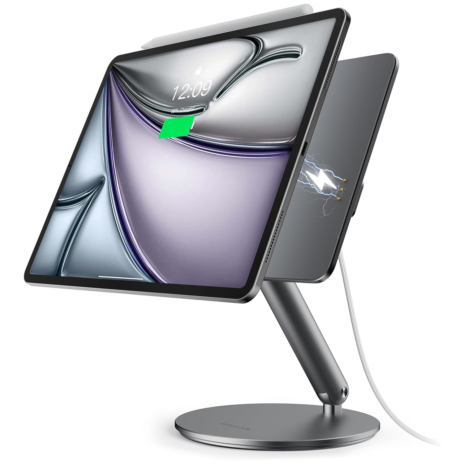 Lululook 360 Rotating Foldable Magnetic iPad Charging Stand - Best rotating iPad stand