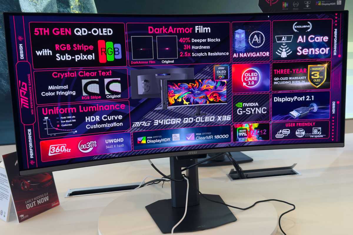 MSI MPG 341CQR X36 QD-OLED at CES 2026