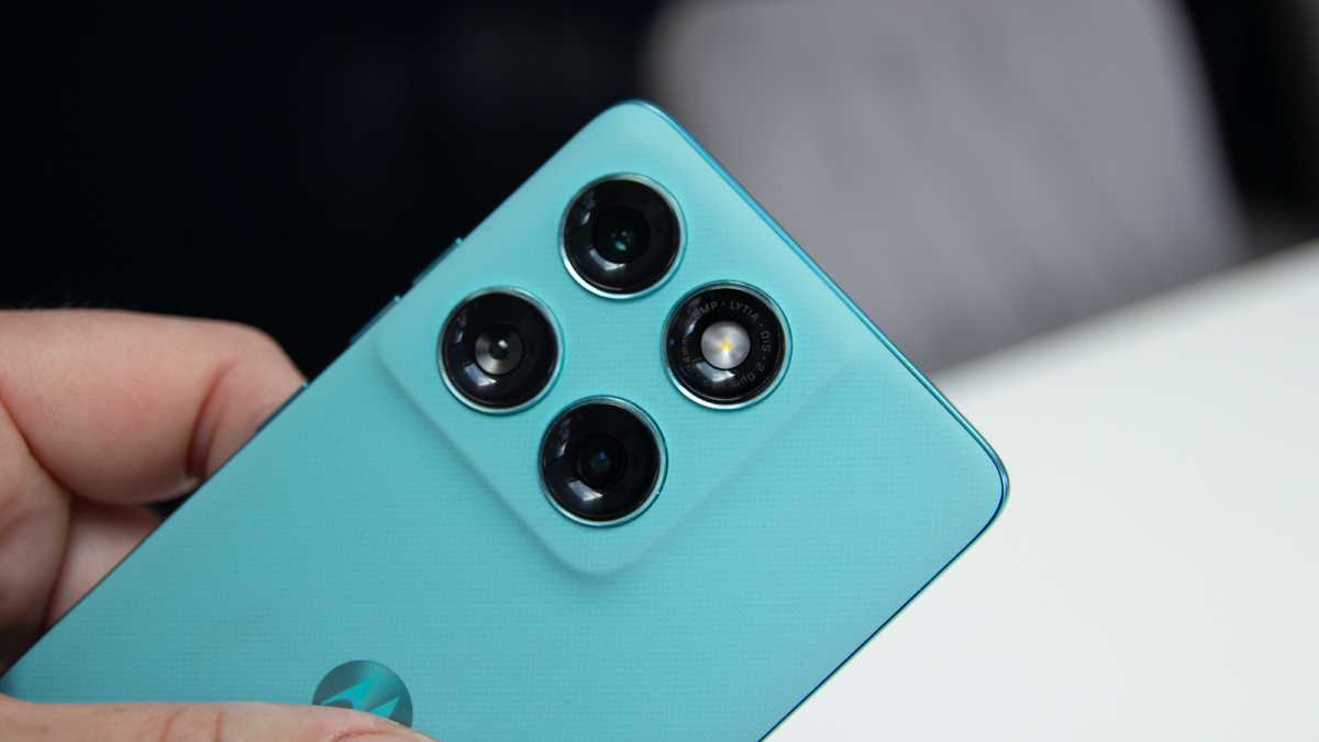 The back of the Motorola Edge 60 Fusion, showing the lenses