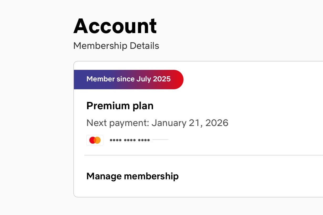Quản lý tư cách thành viên Netflix