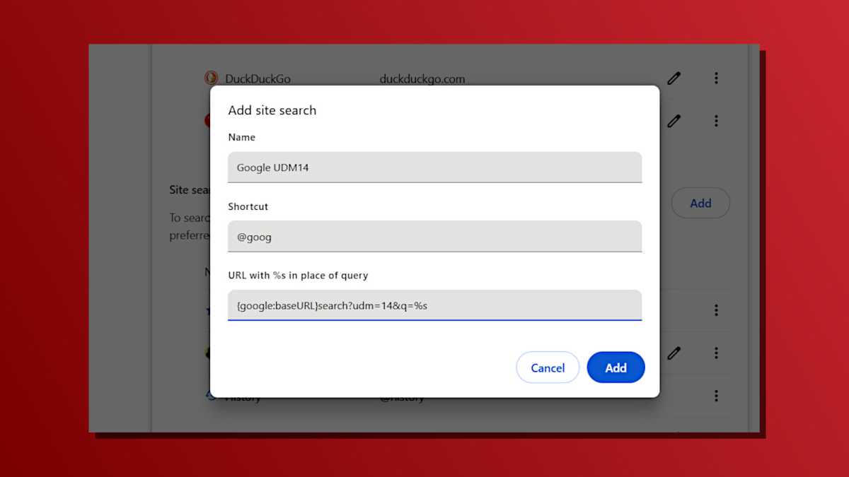 No more Google AI Overviews custom site search