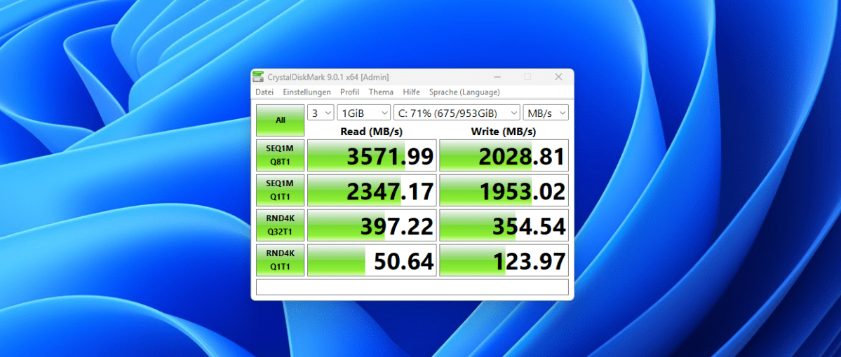 Test Alliwava GH8 CrystalDiskMark