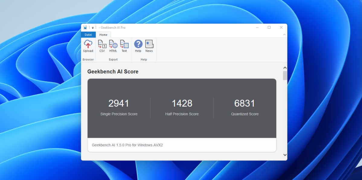 Test Alliwava GH8 GeekBenchAI