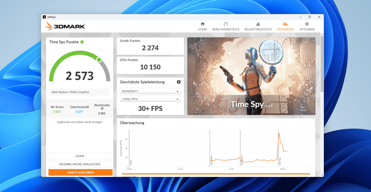 Test Alliwava GH8 TimeSpy