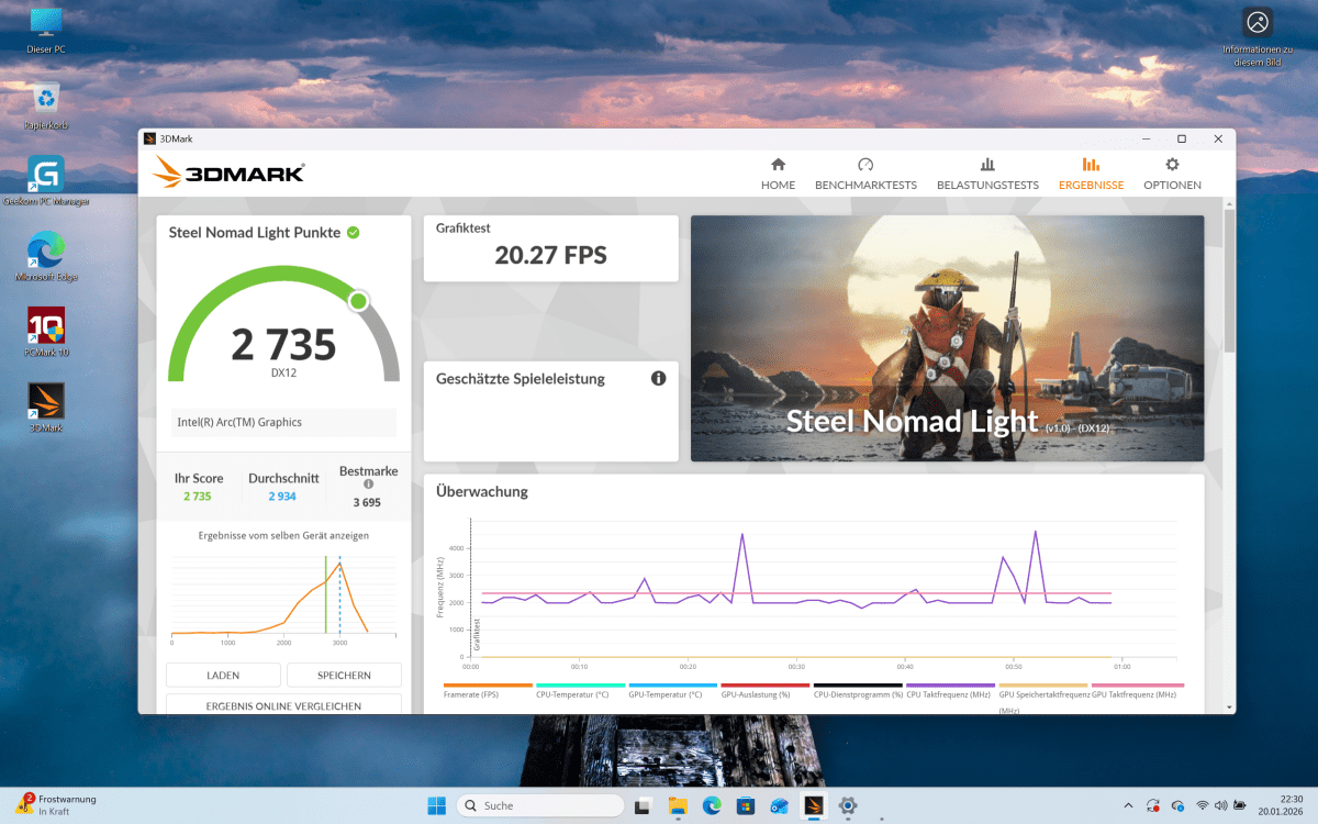 Test Geekom X16 Pro SteelNomadLight
