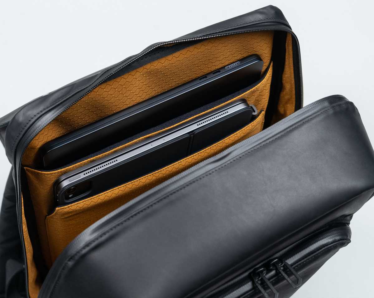 Waterfield Bowery Leather Backpack laptop compartments