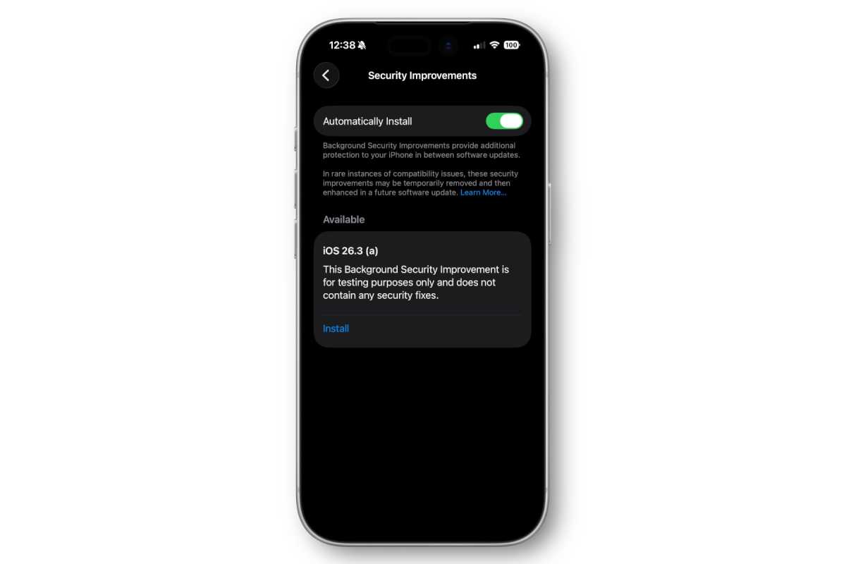 Background Updates iOS 26.3