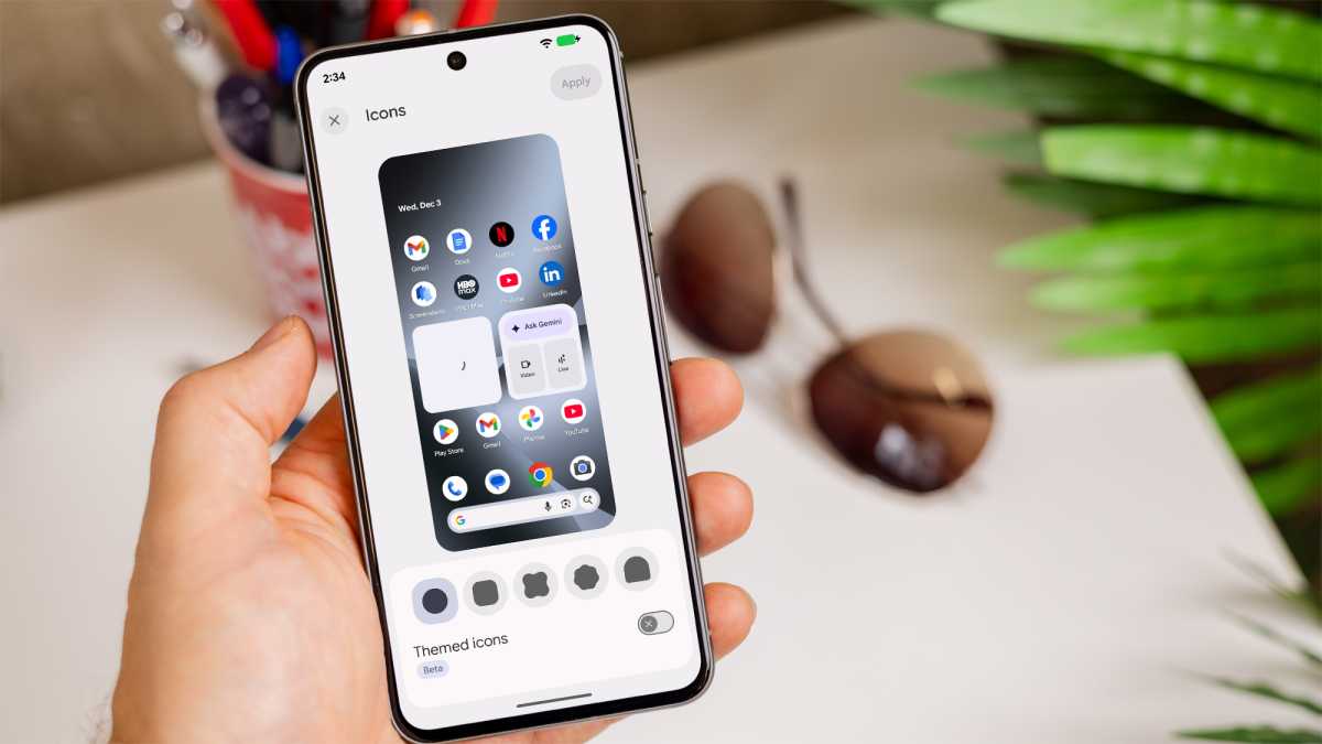 icon shapes android 16