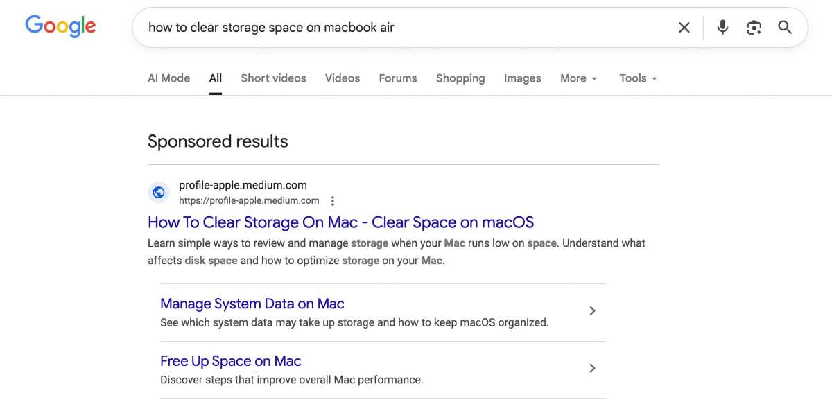 malicious Google ad Mac
